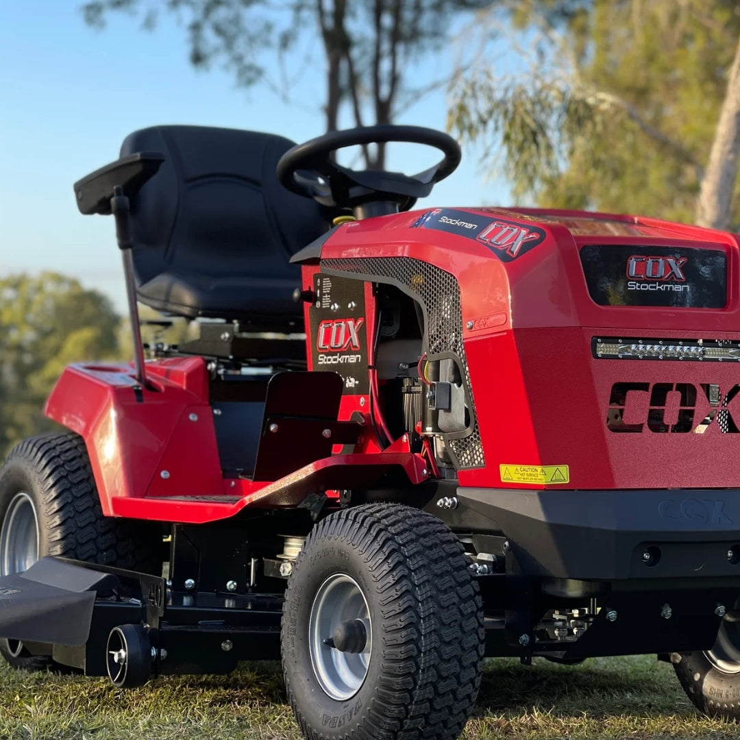 Photograph of the Cox Stockman 32 inch ride on mower